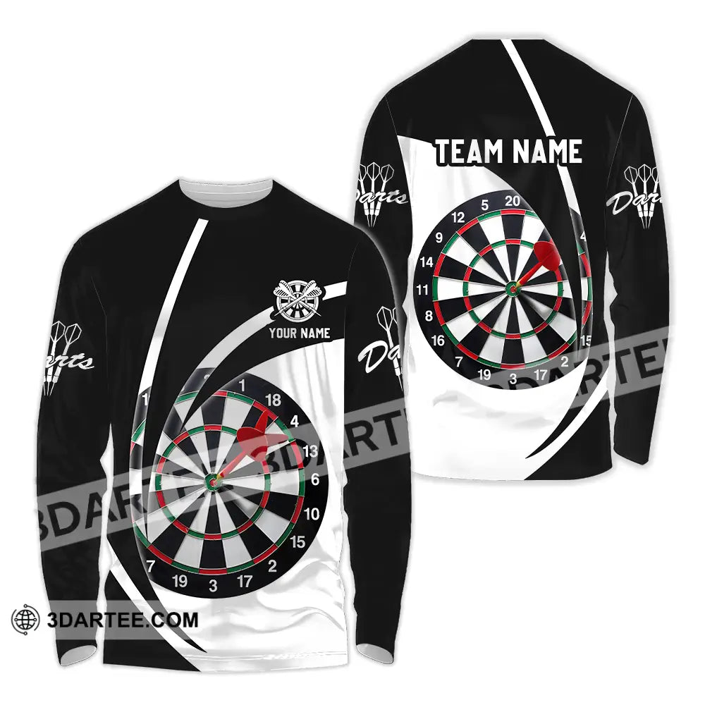 Unisex Shirt - Custom Name Darts Player Classic Color Long Sleeve / S T-Shirt