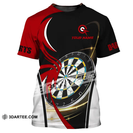 Unisex Shirt - Custom Name Darts Red Black White T-Shirt / S T-Shirt