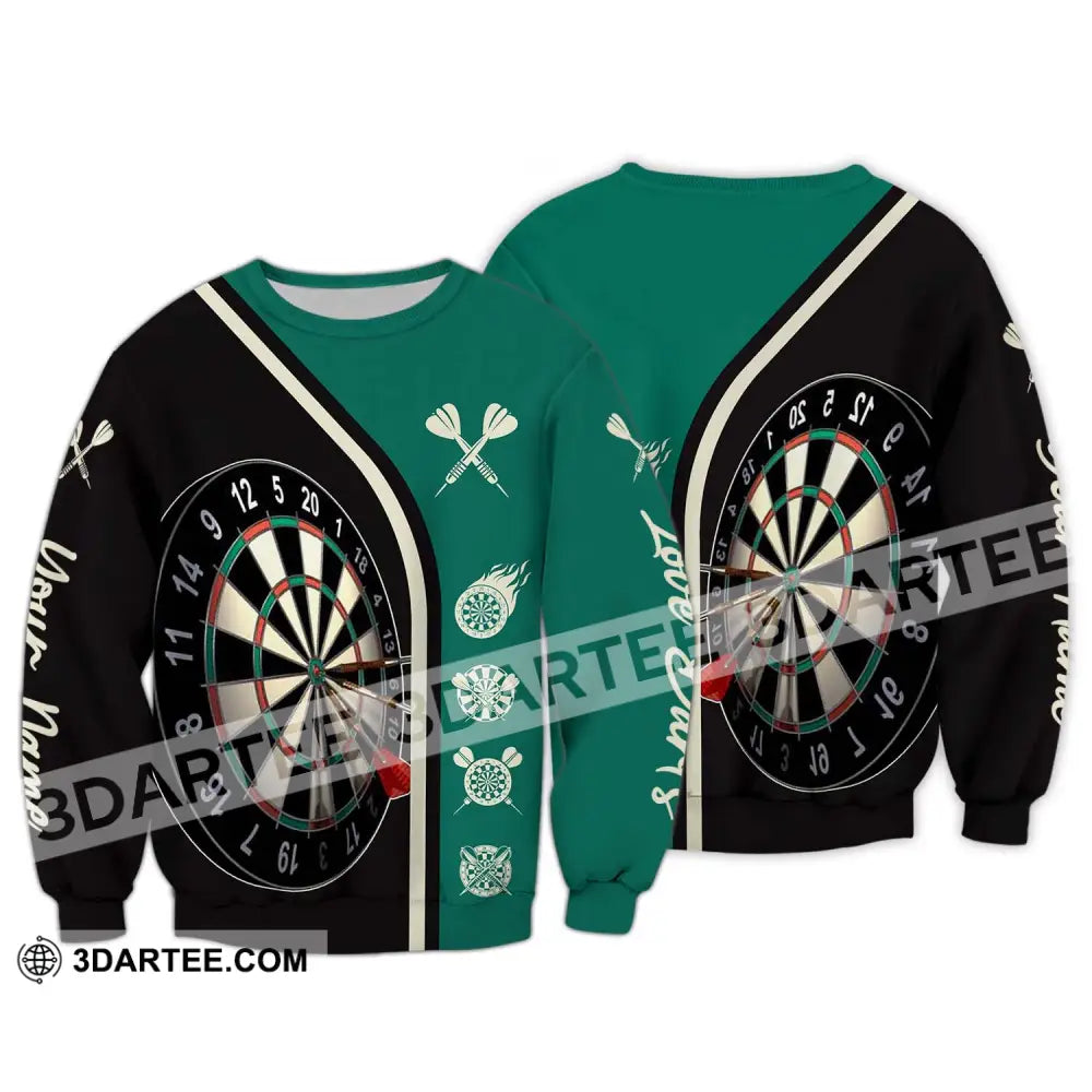 Unisex Shirt - Custom Name Darts Vintage Color Long Sleeve / S T-Shirt