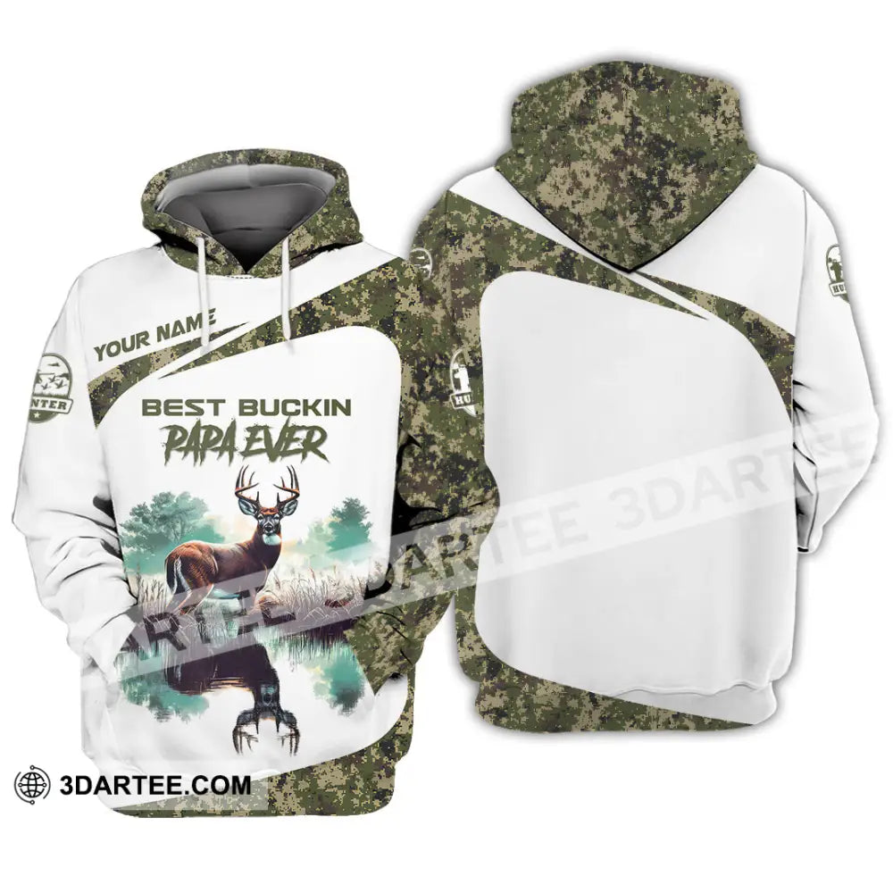 Unisex Shirt Custom Name Deer Hunter Hunting Polo Long Sleeve Animal T-Shirt Nh240731 Hoodie / S