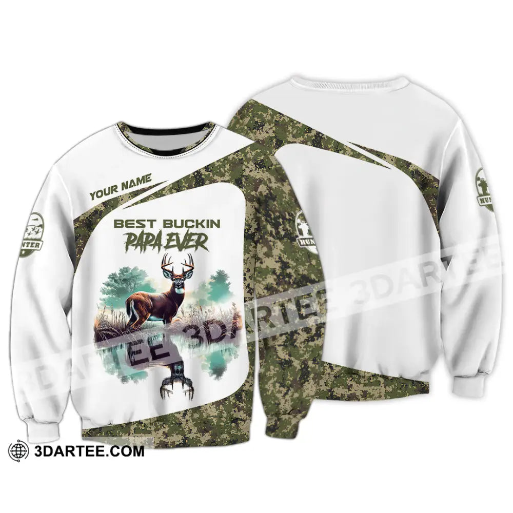 Unisex Shirt Custom Name Deer Hunter Hunting Polo Long Sleeve Animal T-Shirt Nh240731 / S T-Shirt