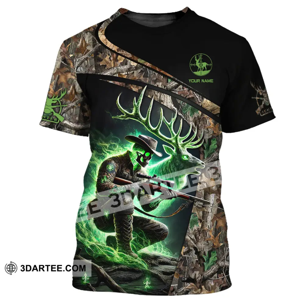 Unisex Shirt Custom Name Deer Hunting Hunter Gift T-Shirt / S T-Shirt