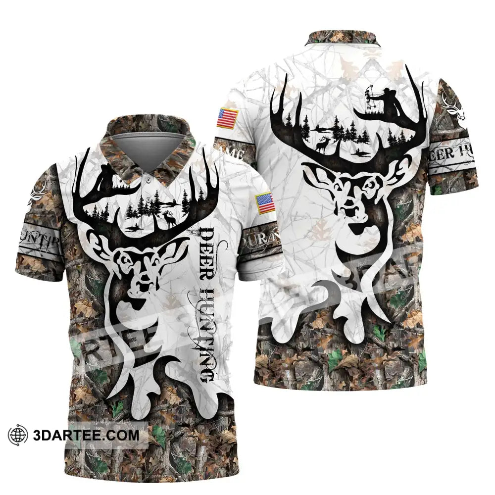 Unisex Shirt - Custom Name Deer Hunting Polo / S T-Shirt