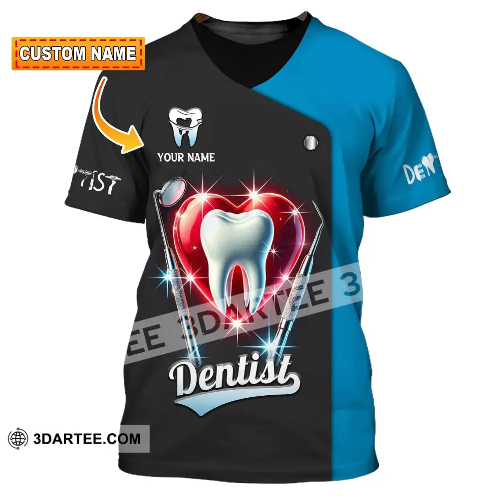 Unisex Shirt Custom Name Dentist Dental T-Shirt Gift For T-Shirt