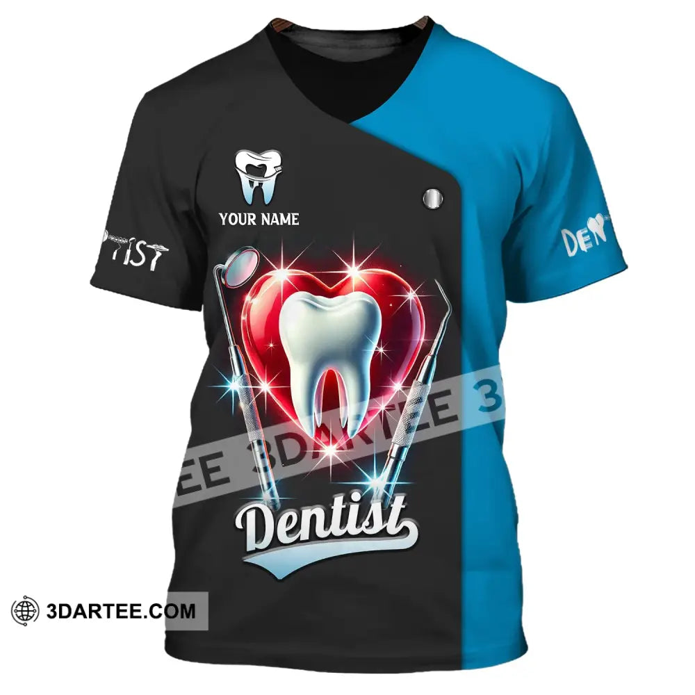 Unisex Shirt Custom Name Dentist Dental T-Shirt Gift For / S T-Shirt