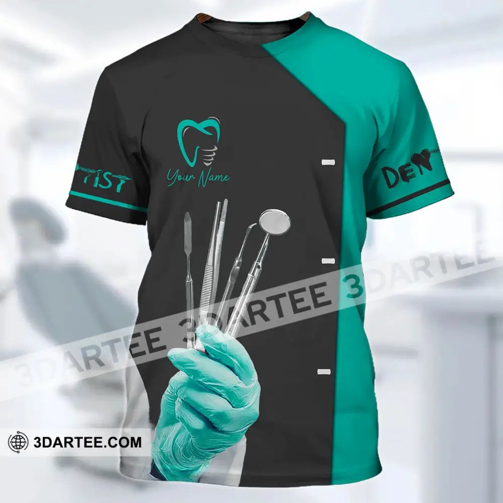 Unisex Shirt - Custom Name Dentist T-Shirt Gloves Gift For Dentists / S T-Shirt