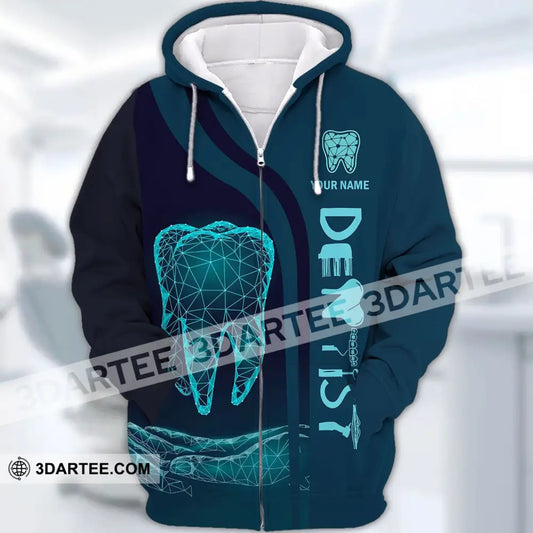 Unisex Shirt - Custom Name Dentist T-Shirt Personalized Zipper Hoodie Gift For Dentists / S T-Shirt