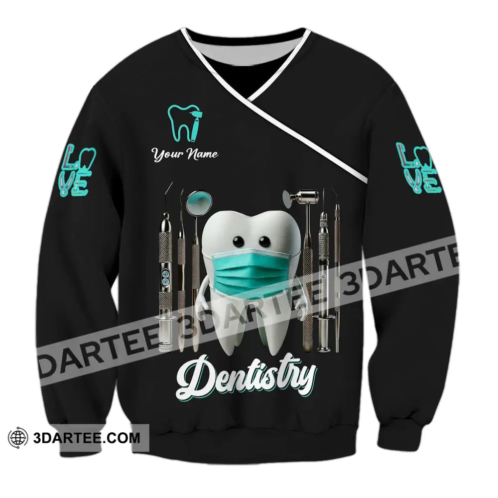 Unisex Shirt - Custom Name Dentistry Long Sleeve / S T-Shirt