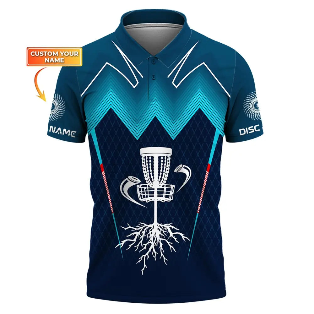 Unisex Shirt Custom Name Disc Golf Polo Tee Gift For Player / S T-Shirt