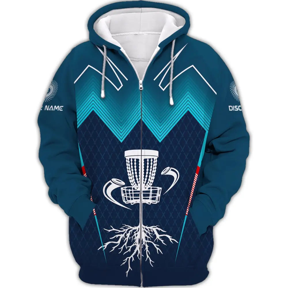 Unisex Shirt Custom Name Disc Golf Polo Tee Gift For Player Zipper Hoodie / S T-Shirt