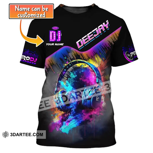 Unisex Shirt Custom Name Disc Jockey T-Shirt Deejay Gift For Dj