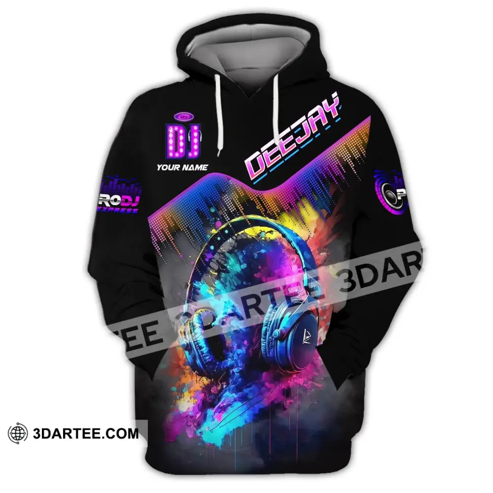 Unisex Shirt Custom Name Disc Jockey T-Shirt Deejay Gift For Dj Hoodie / S