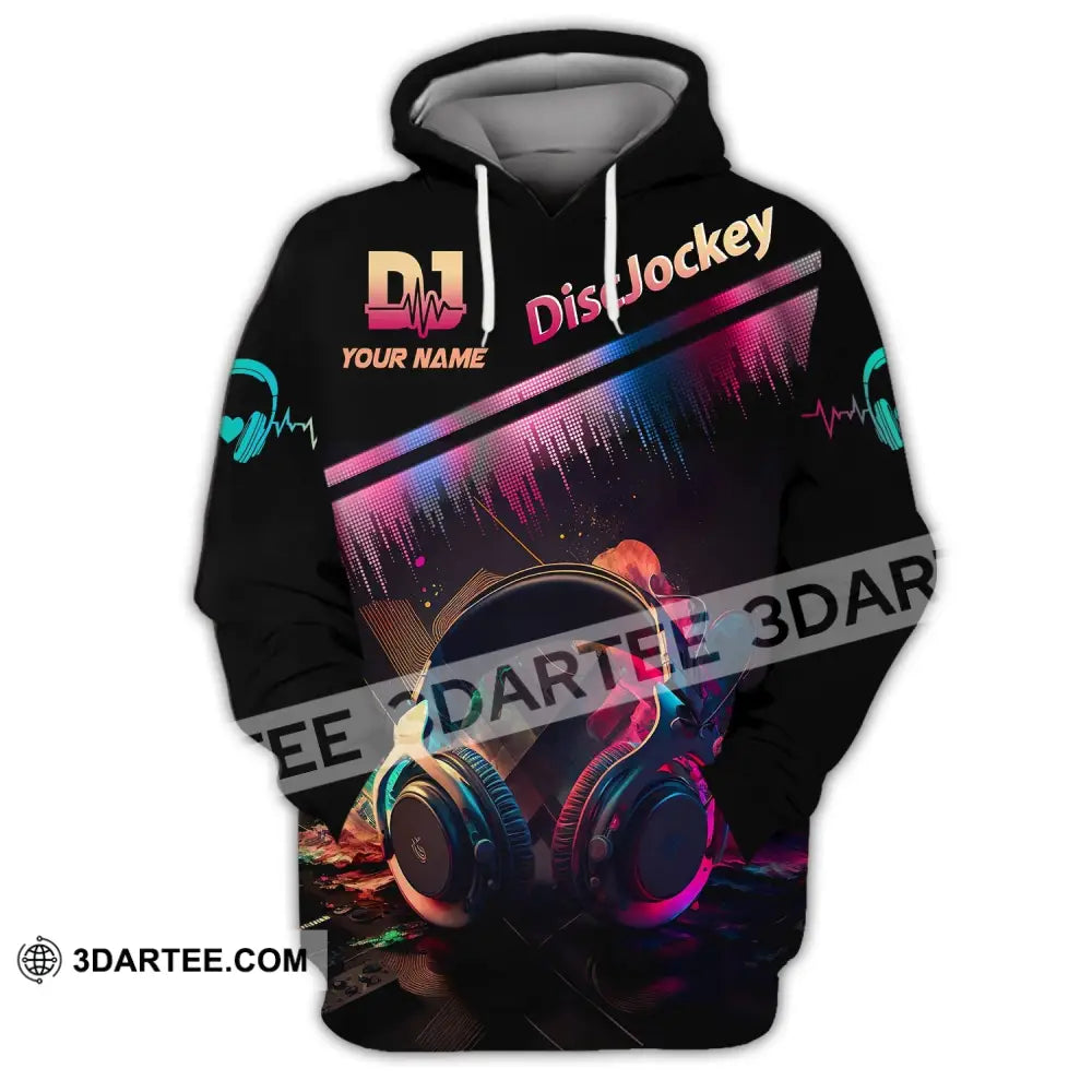 Unisex Shirt Custom Name Disc Jockey T-Shirt Music Lover Dj Gift For Hoodie / S