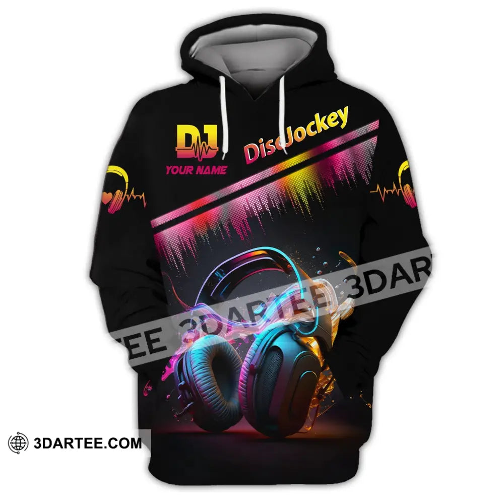 Unisex Shirt Custom Name Disc Jockey T-Shirt Music Lover Dj Gift For Hoodie / S