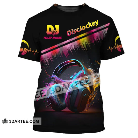 Unisex Shirt Custom Name Disc Jockey T-Shirt Music Lover Dj Gift For / S