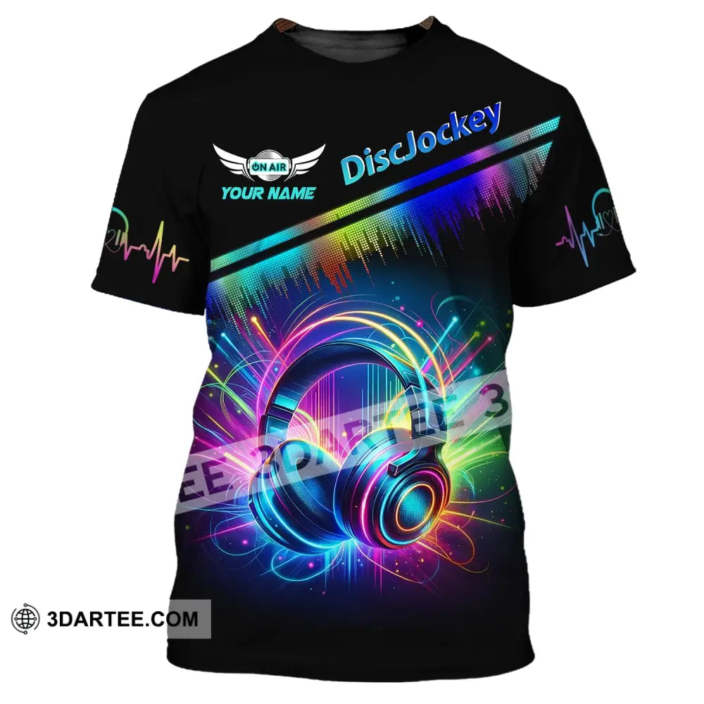 Unisex Shirt Custom Name Disc Jockey T-Shirt Music Lover Dj / S