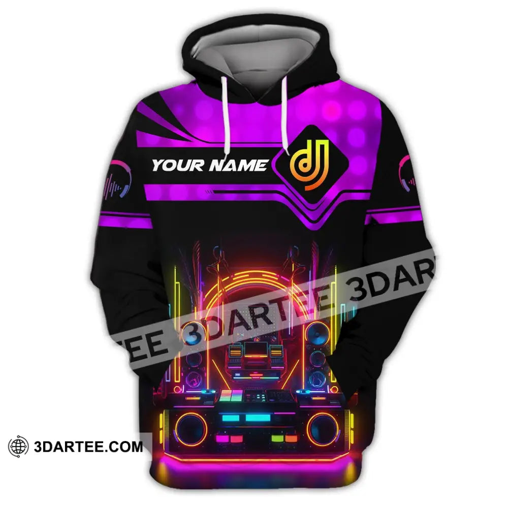 Unisex Shirt Custom Name Disc Jockey T-Shirt Music Lover Gift For Dj Hoodie / S