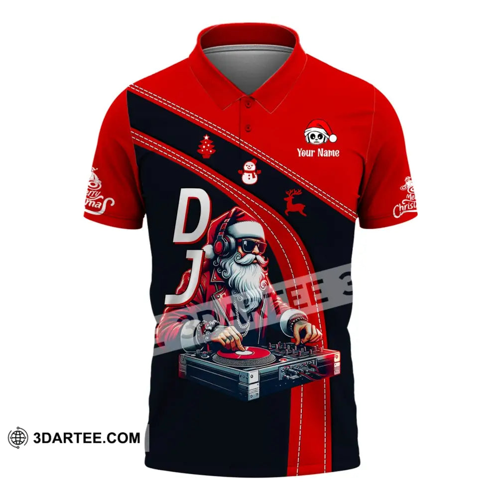 Unisex Shirt - Custom Name Dj Santa Polo / S T-Shirt