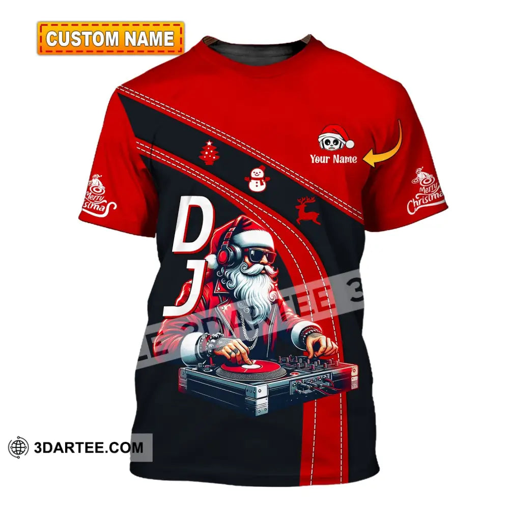 Unisex Shirt - Custom Name Dj Santa T-Shirt