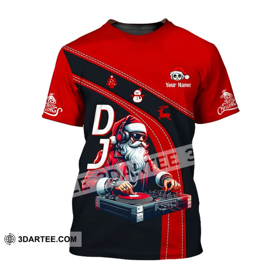 Unisex Shirt - Custom Name Dj Santa T-Shirt / S T-Shirt