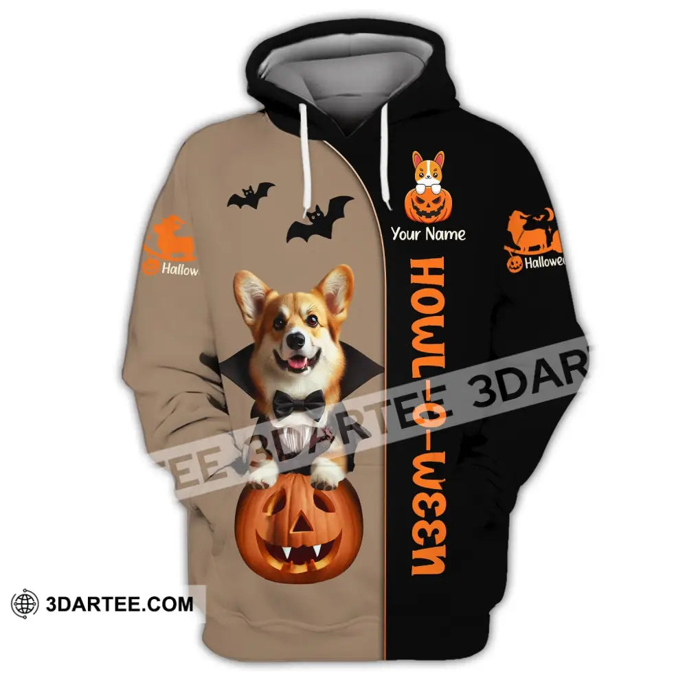 Unisex Shirt Custom Name Dog Halloween Pet T-Shirt Gift For Lover Hoodie / S T-Shirt