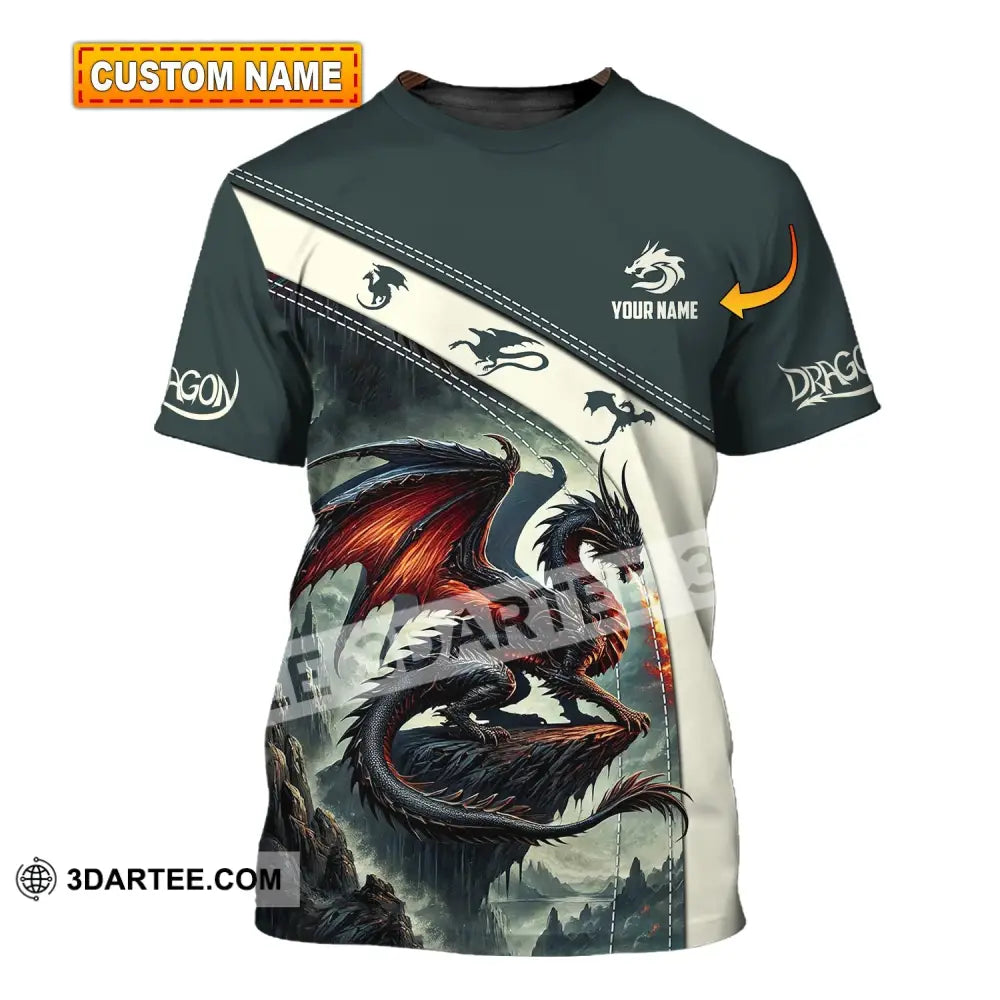 Unisex Shirt Custom Name Dragon T-Shirt Hoodie Long Sleeve T-Shirt