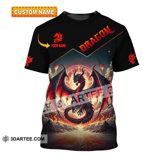 Unisex Shirt Custom Name Dragon T-Shirt Hoodie Long Sleeve T-Shirt