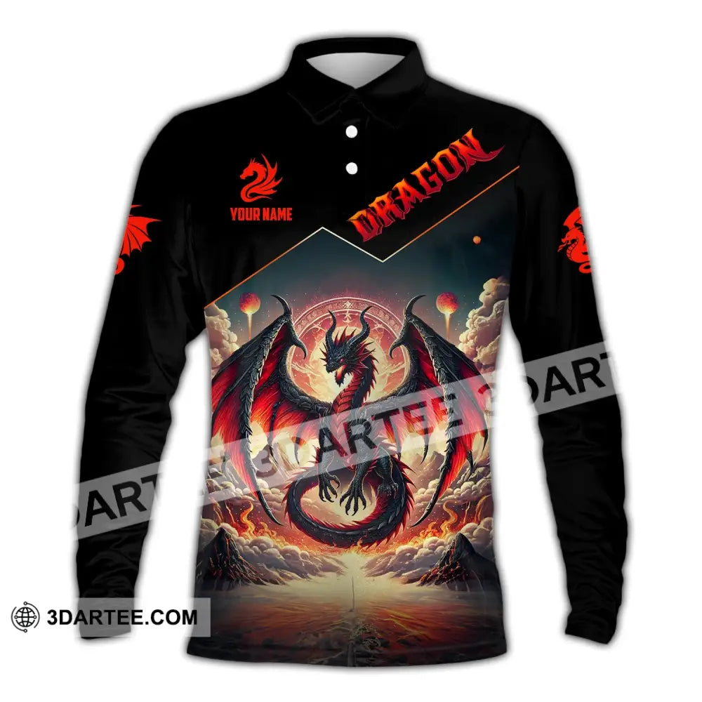 Unisex Shirt Custom Name Dragon T-Shirt Hoodie Long Sleeve Polo / S T-Shirt