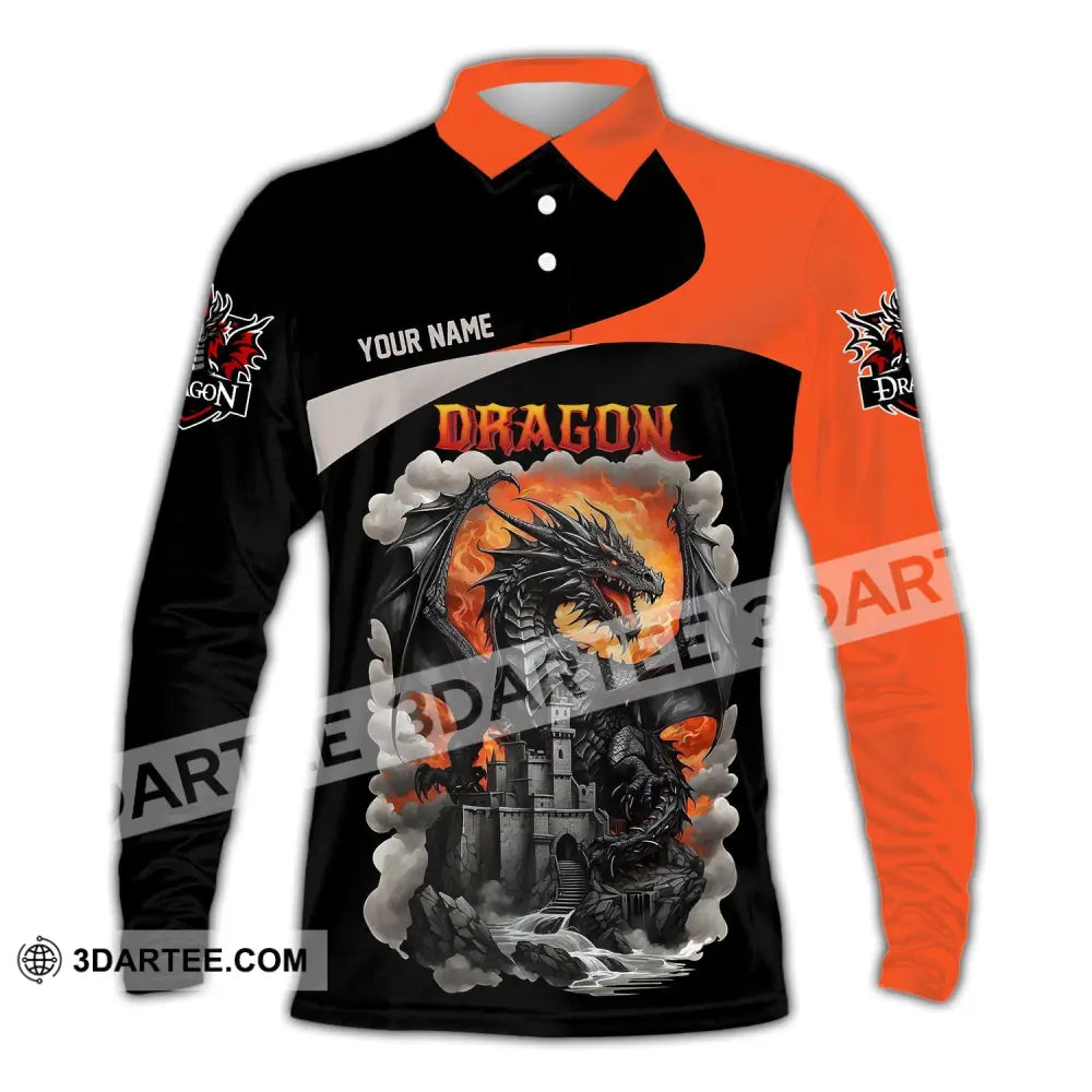 Unisex Shirt Custom Name Dragon T-Shirt Hoodie Long Sleeve Polo / S T-Shirt