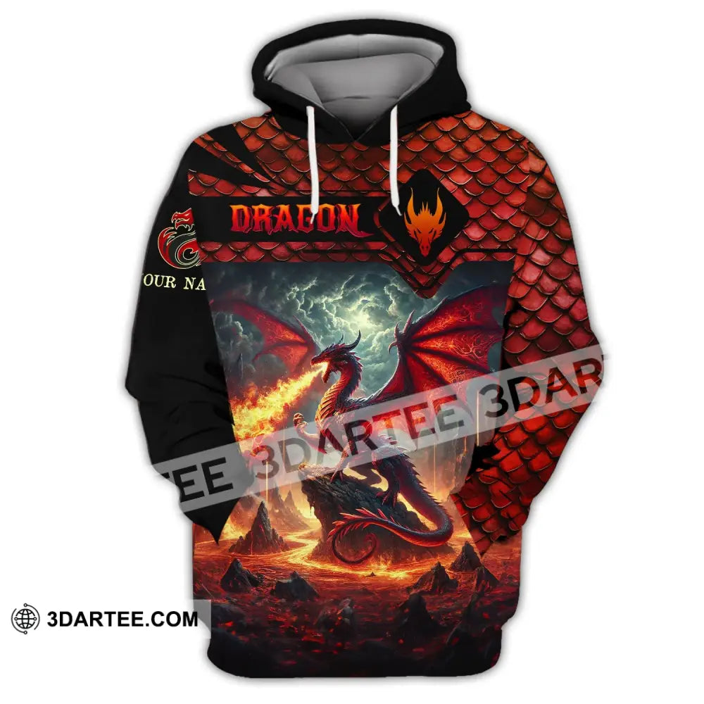 Unisex Shirt Custom Name Dragon T-Shirt Hoodie Long Sleeve / S T-Shirt