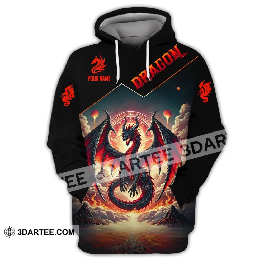 Unisex Shirt Custom Name Dragon T-Shirt Hoodie Long Sleeve / S T-Shirt