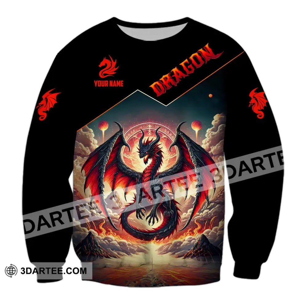 Unisex Shirt Custom Name Dragon T-Shirt Hoodie Long Sleeve / S T-Shirt