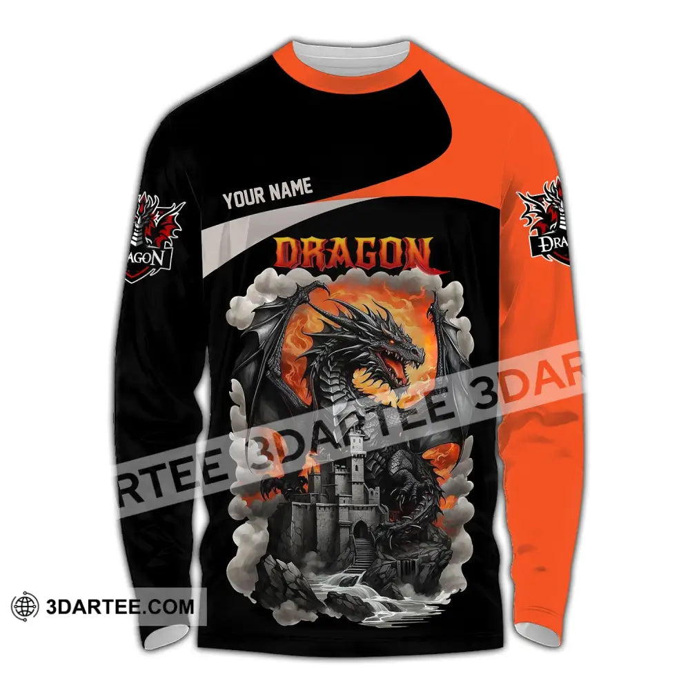 Unisex Shirt Custom Name Dragon T-Shirt Hoodie Long Sleeve / S T-Shirt