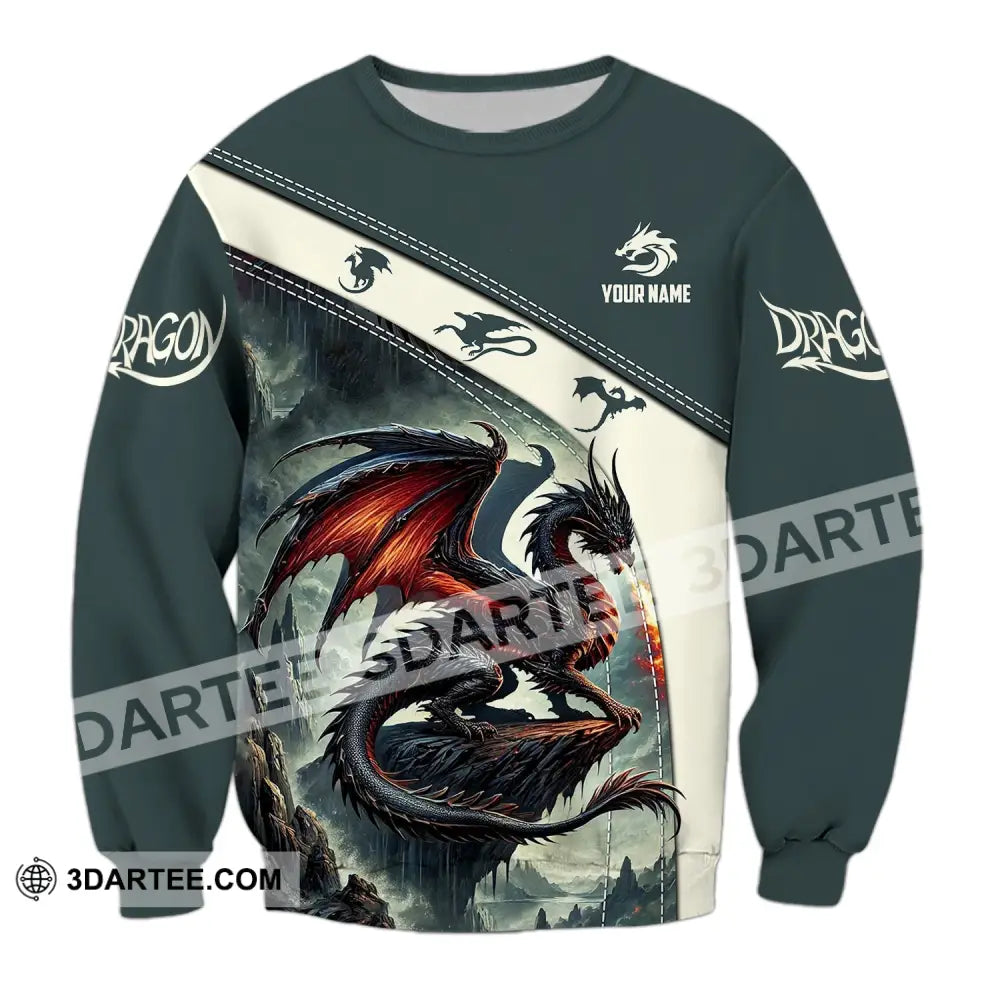 Unisex Shirt Custom Name Dragon T-Shirt Hoodie Long Sleeve / S T-Shirt