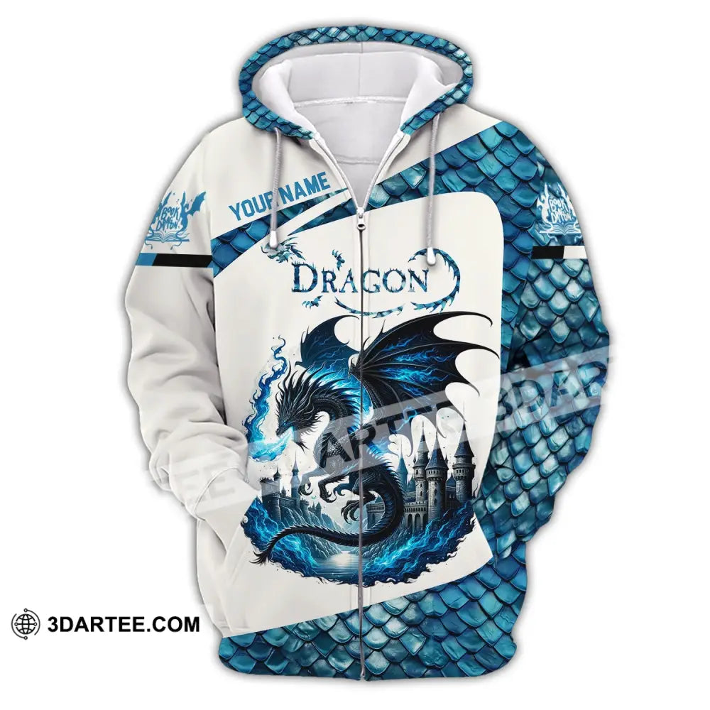 Unisex Shirt Custom Name Dragon T-Shirt Hoodie Long Sleeve Zipper / S T-Shirt