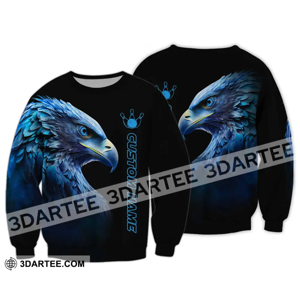 Unisex Shirt - Custom Name Eagle For Lover 3D T-Shirt Long Sleeve / S T-Shirt