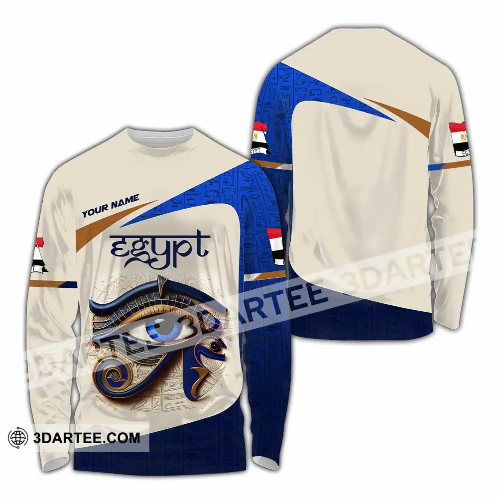 Unisex Shirt Custom Name Egypt Lover Gift Long Sleeve / S T-Shirt