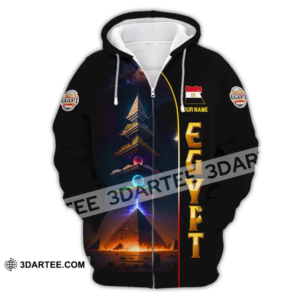 Unisex Shirt Custom Name Egypt Polo Long Sleeve Gift Zipper Hoodie / S T-Shirt