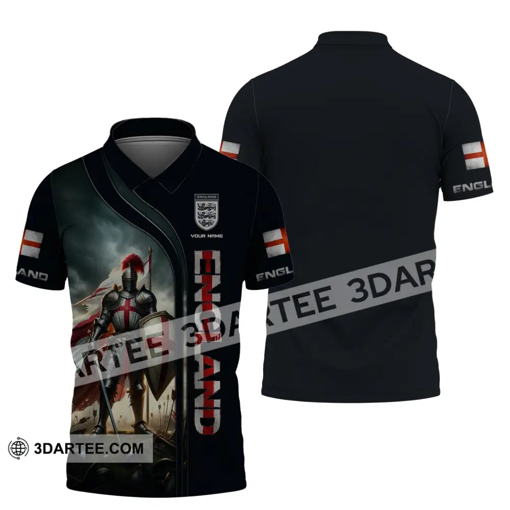 Unisex Shirt Custom Name England Gift English Pride Polo / S T-Shirt