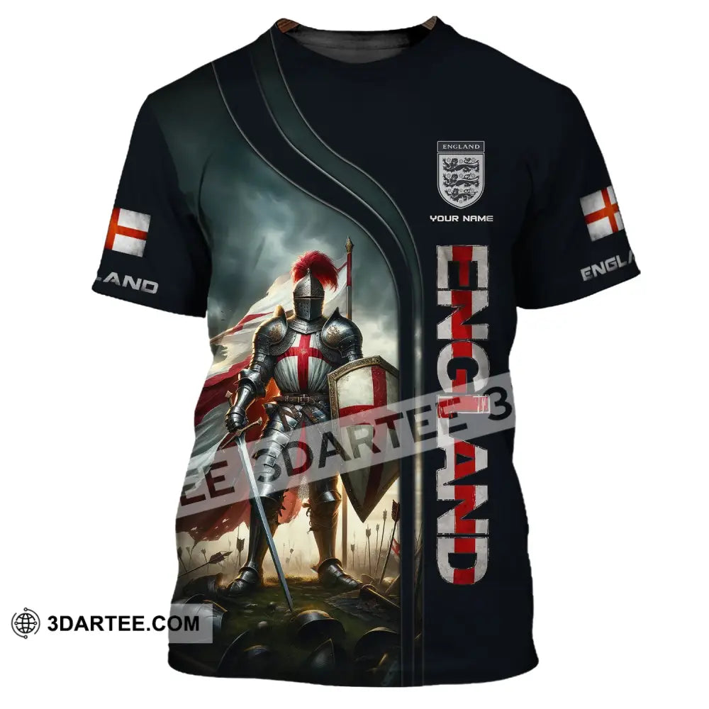 Unisex Shirt Custom Name England Gift English Pride T-Shirt / S