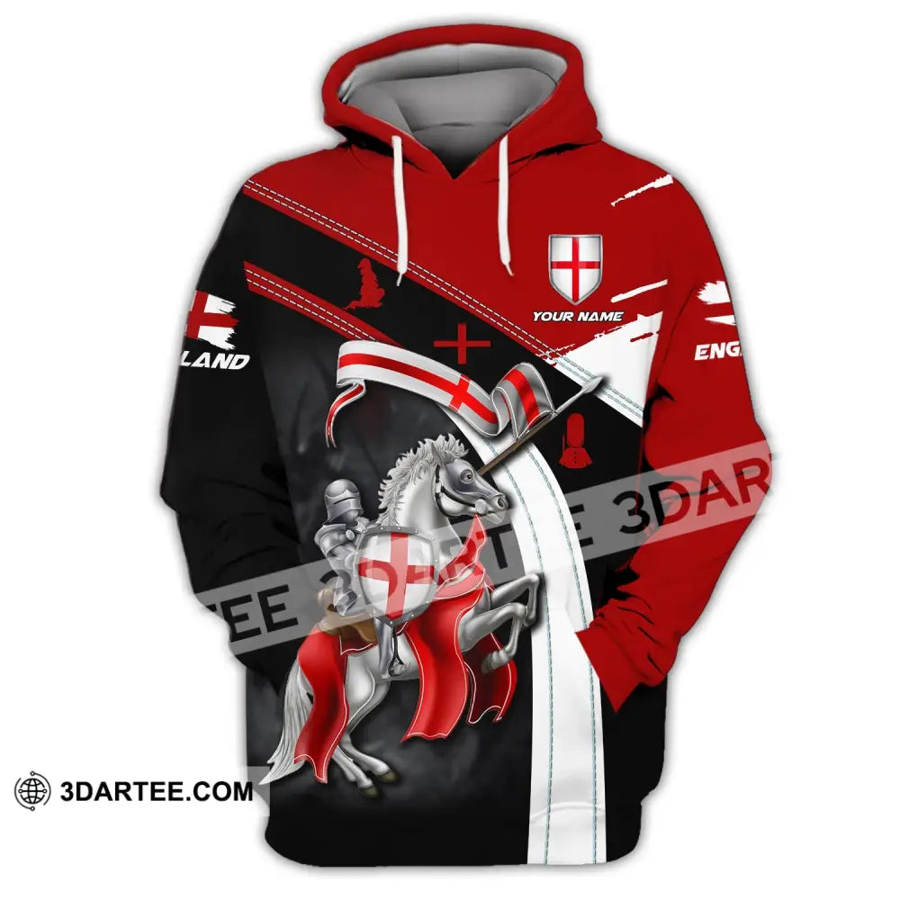 Unisex Shirt Custom Name England Knight English Hoodie / S T-Shirt