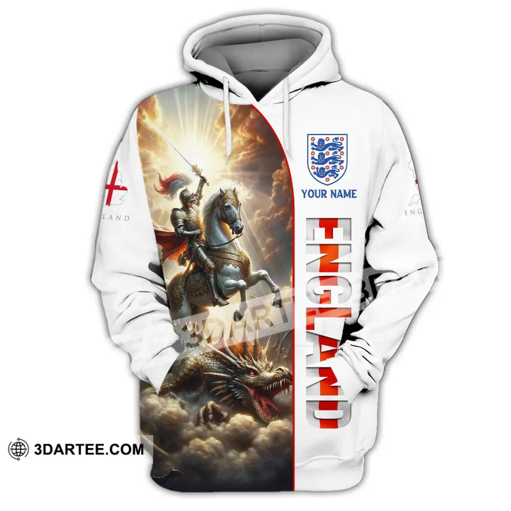 Unisex Shirt Custom Name England Knight Gift For English Hoodie / S T-Shirt