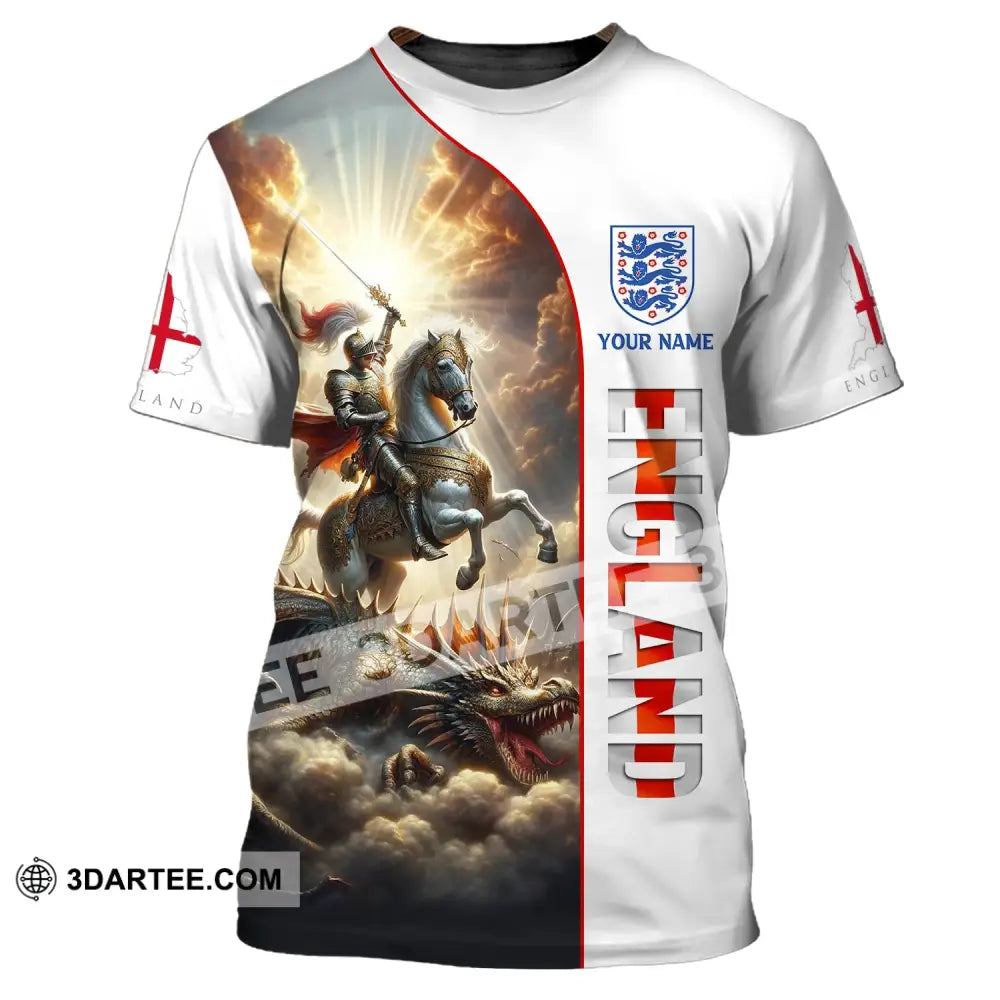 Unisex Shirt Custom Name England Knight Gift For English T-Shirt