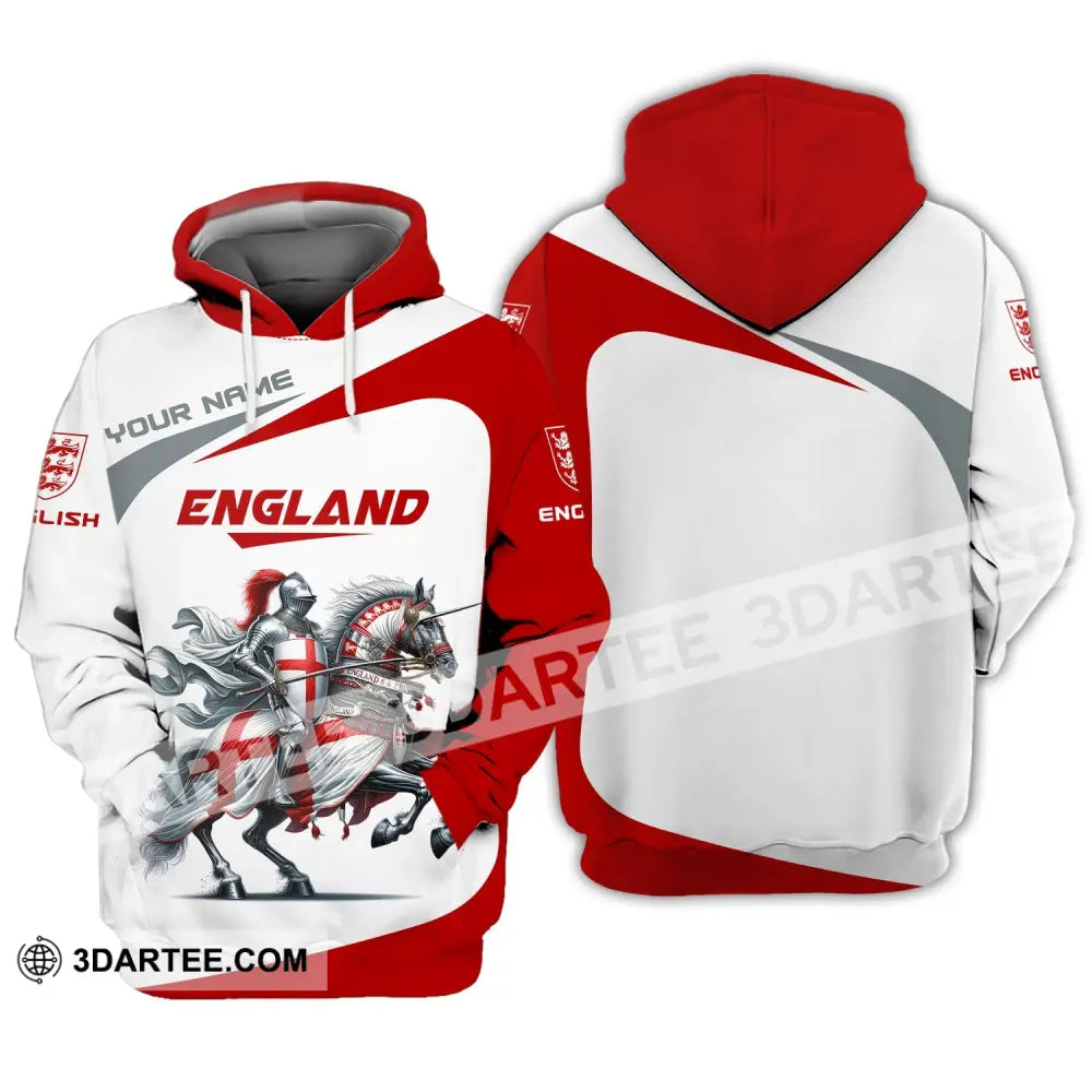 Unisex Shirt Custom Name England Knight Polo Gift For English Hoodie / S T-Shirt