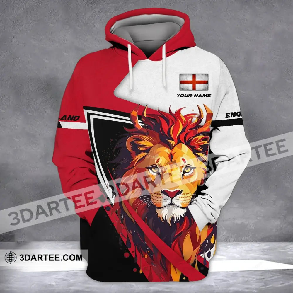 Unisex Shirt - Custom Name England Lion Clothing Hoodie / S T-Shirt