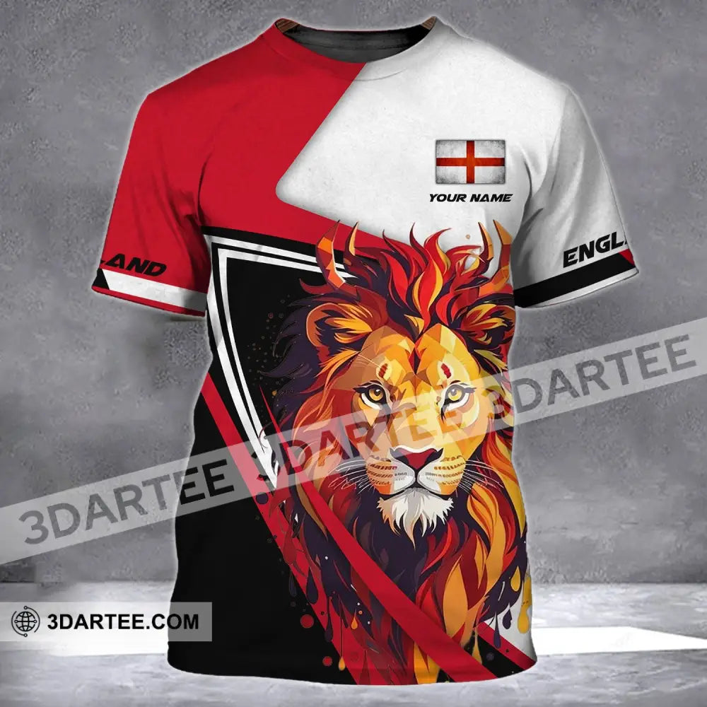 Unisex Shirt - Custom Name England Lion Clothing T-Shirt / S T-Shirt