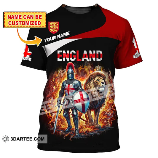 Unisex Shirt Custom Name England Polo Long Sleeve English Gift T-Shirt