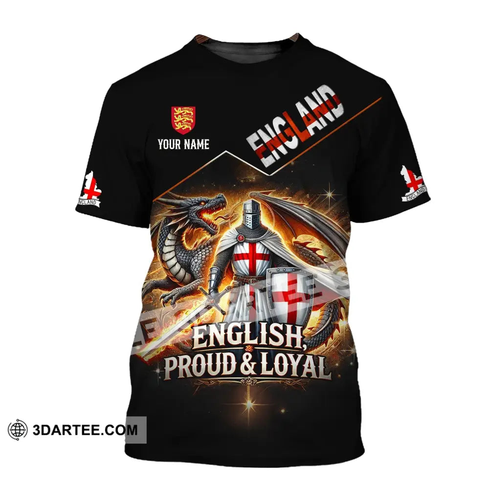 Unisex Shirt - Custom Name English Proud & Loyal T-Shirt / S T-Shirt