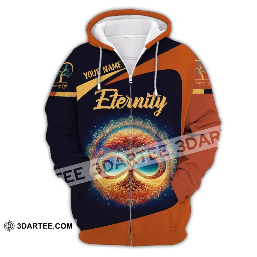 Unisex Shirt - Custom Name Eternity Zipper Hoodie / S T-Shirt