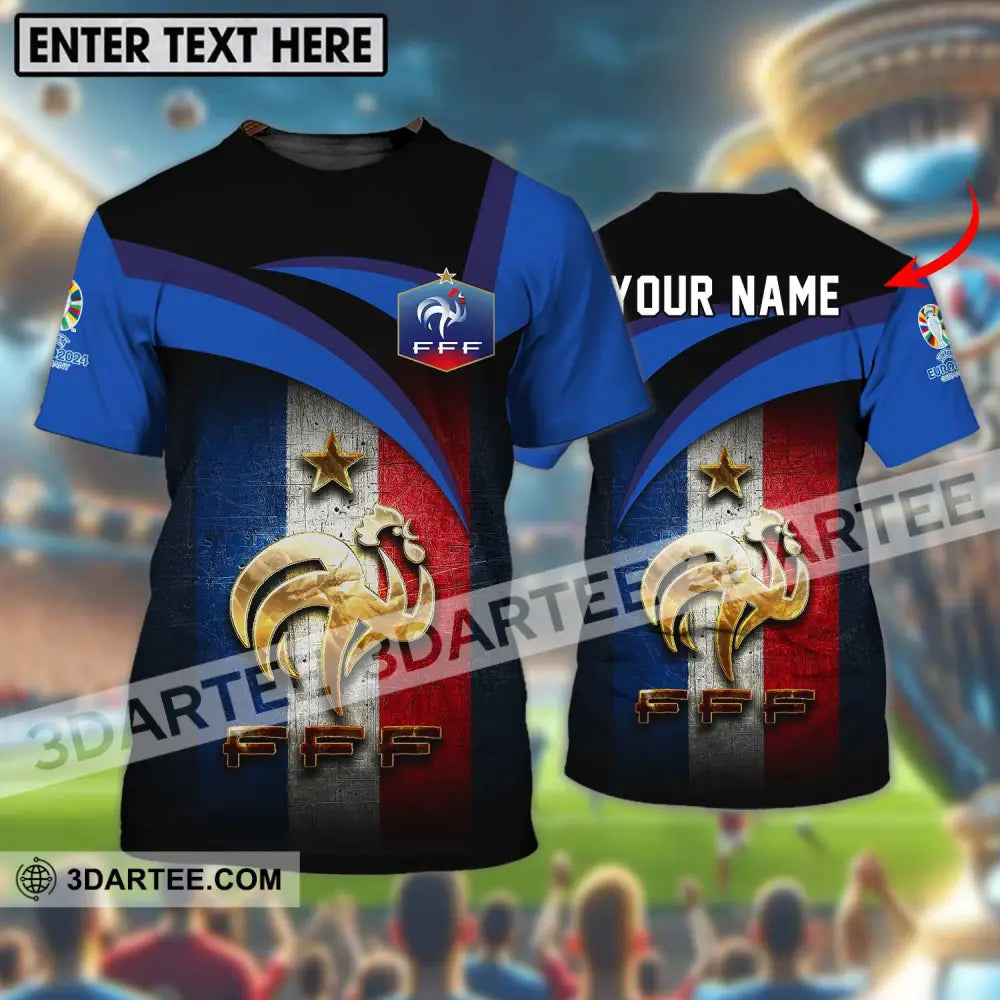 Unisex Shirt - Custom Name Euro 2024 France National Team Fff T-Shirt